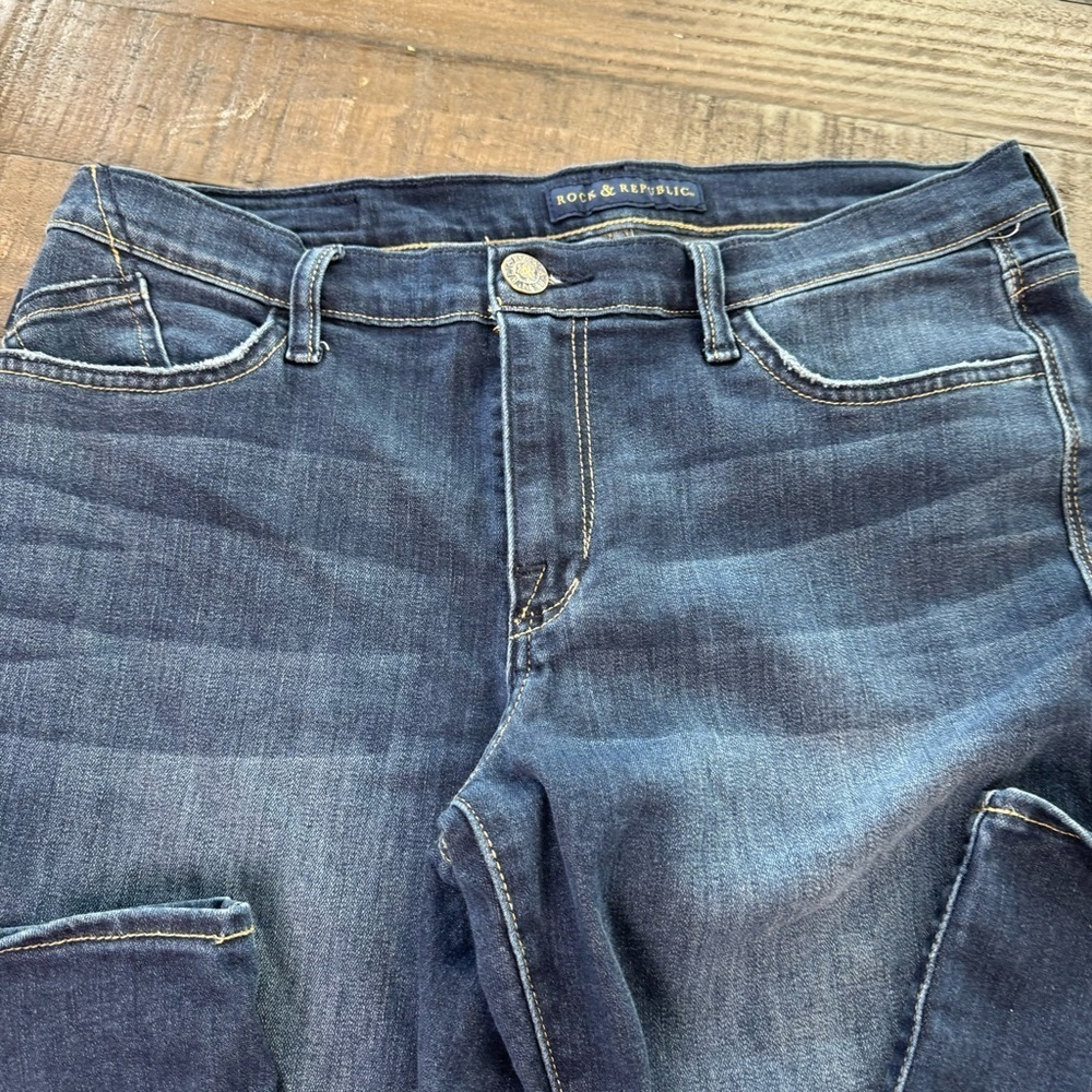 Rock & Republic Jeans Kendall Studded Pockets Cropped Size 14 R210767 - Picture 11 of 11